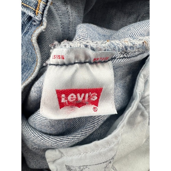 VTG Levis 501 Jeans Mens Sz 36x34 Medium Wash Button Fly Straight Leg 90s - Picture 10 of 14